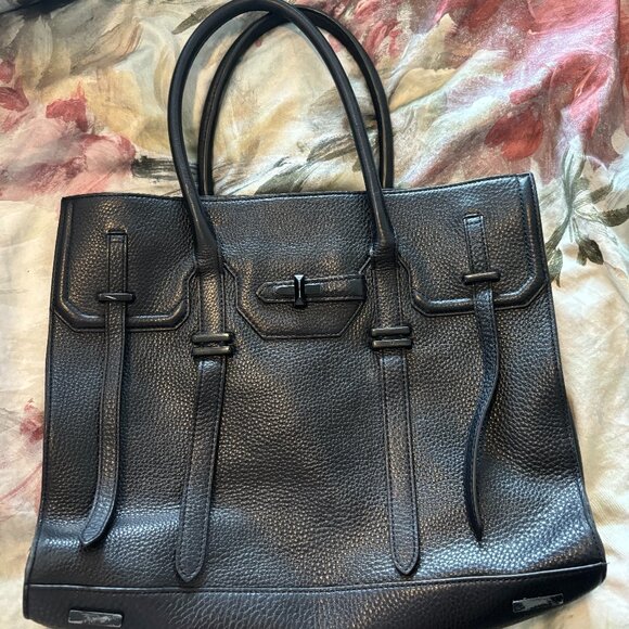 Rebecca Minkoff Handbags - Rebecca Minkoff Black Leather Tote Bag – Large Size, Good Condition